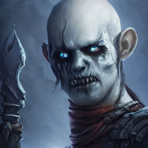 Prompt: a digital portrait painting of an undead rogue from world of warcraft, matte painting, hyper realistic, very detailed, dramatic scene, realistic lighting, dark fantasy, 4 k, in the style of greg rutkowski,