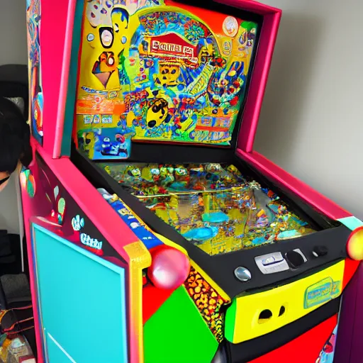 Image similar to katamari damacy pinball machine