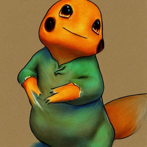 Image similar to Charmander artwork by Beatrix Potter