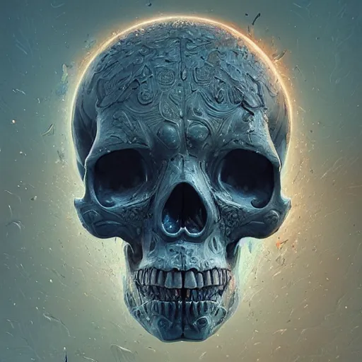 Image similar to portrait_of_a_melting_skull._intricate_abstract._intricate_artwork._by_Tooth_Wu_wlop_beeple_dan_mumford._octane_render_trending_on_artstat