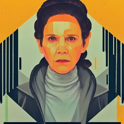 Prompt: leia organa profile picture by Sachin Teng, asymmetrical, positive vibes, Organic Painting, digital art, trending on artstation, Matte Painting, geometric shapes, hard edges, realism, graffiti, street art:2 by Sachin Teng:4