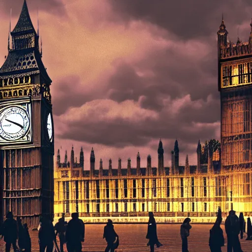 Image similar to Big Ben, London, Wallpaper, Wide Shot, Award Winning Masterpiece, artstation, digital art