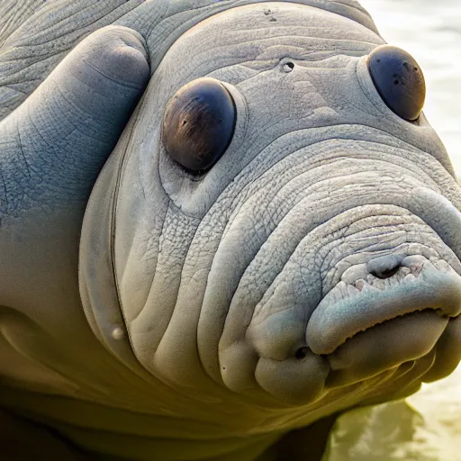 Prompt: a Seacow-Tardigrade-hybrid, award-winning-photograph, beautiful daylight, crystal-clear-focus, sharp-lens, amazing photography