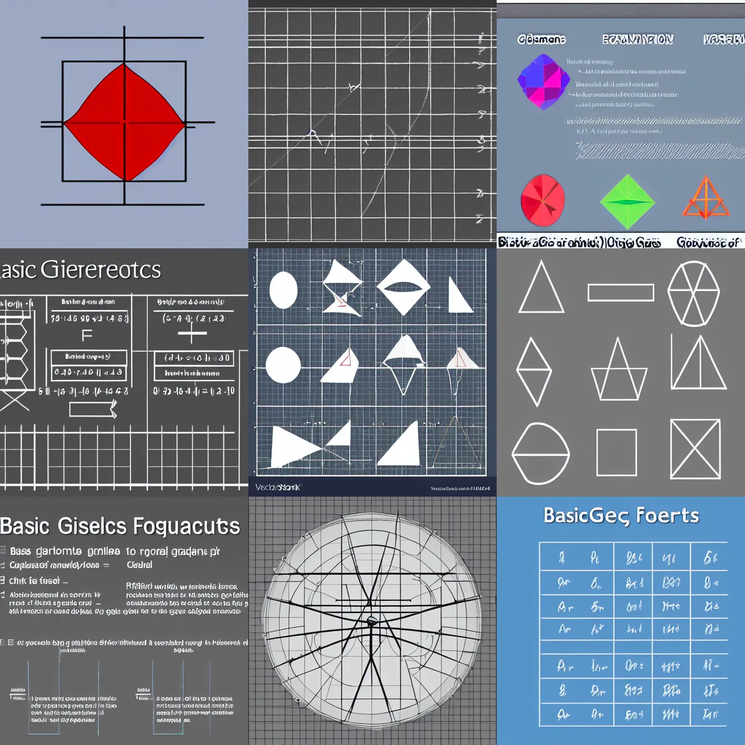 Prompt: basic geometry figures