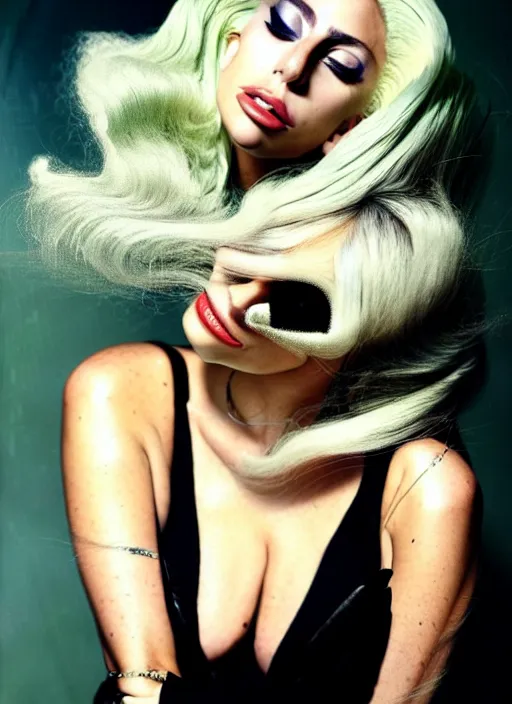 Image similar to lady gaga photoshoot by annie leibovitz