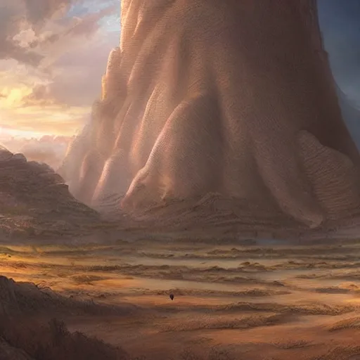 Prompt: large landscapes from another world, beautiful depiction, very detailed and weird animals, enhance lighting, strange buildings from ancient civilizations