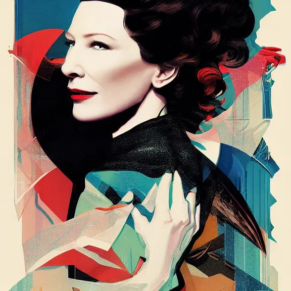 Image similar to cate blanchett, by Sachin Teng + Karol Bak + Rolf Armstrong