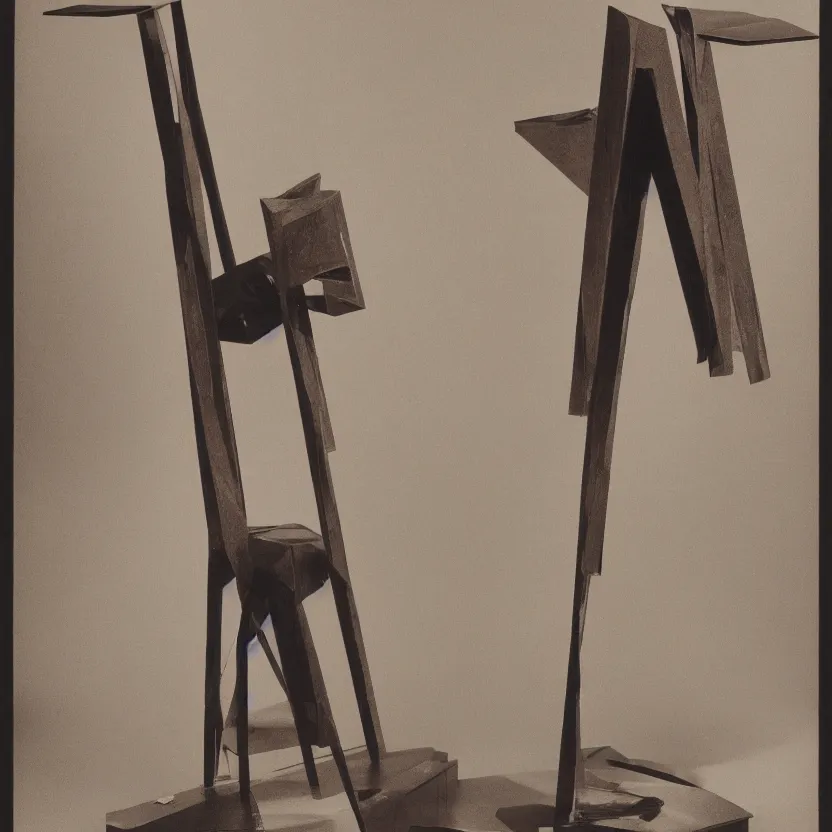 Image similar to a singular impossible quantum readymade machine by Marcel Duchamp on a pedestal, packshot, by Irving Penn, Man Ray, color bleed, light leak, 4k