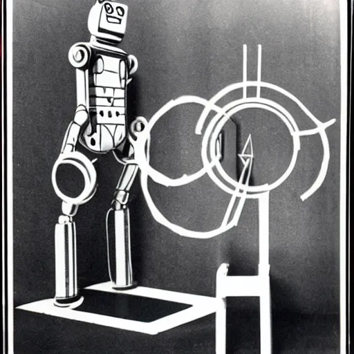 Prompt: robots by marcel duchamp
