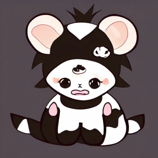 Image similar to cute chibbi cow in anime style, highly detailed, treanding on arttation