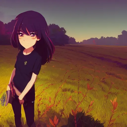 Anime Girls in a Wildflower Field 8k Graphic · Creative Fabrica