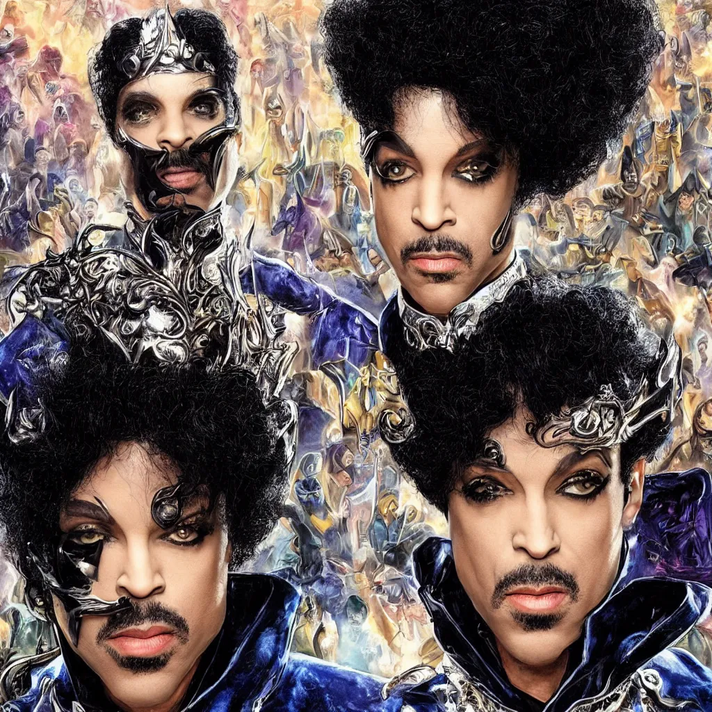 Image similar to a highly detailed portrait of prince as gemini in a batman film