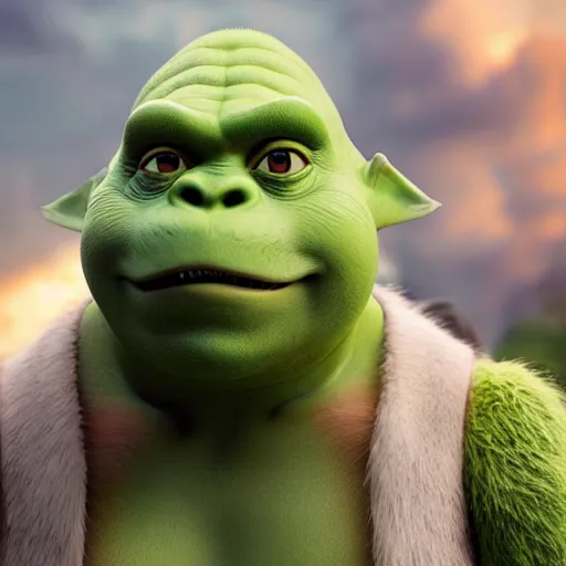 Prompt: emma watson godzilla yoda donkey kong pikachu yeti shrek spongebob homer groot, highly detailed, extremely high quality, hd, 4 k, 8 k, professional photographer, 4 0 mp, lifelike, top - rated, award winning, realistic, detailed lighting, detailed shadows, sharp, no blur, edited, corrected, trending