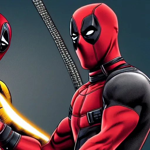 Image similar to Deadpool and wolverine 4K quality digital art