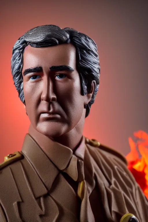 Image similar to a plasticine model of randy mantooth as a fire fighter dramatic lighting, 8 k, beautiful, rich colours, highly detailed photograph