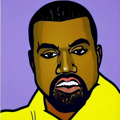 Image similar to sharp Kanye West by Roy Lichtenstein