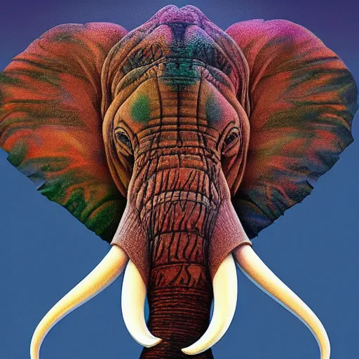 Image similar to elephant demogorgon hybrid, bold natural colors, national geographic photography, masterpiece, full shot