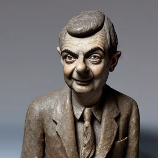 Image similar to antique sculpture of mr. bean