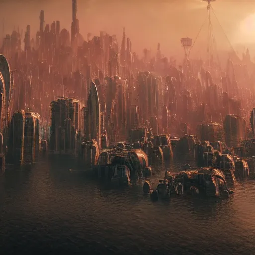 Prompt: the floating city, sci - fi, overgrown nature, beautiful landscape, mystical, magical, post - apocalyptic, futuristic flying city, 8 k, super - resolution, intricate details, super details, detailed and intricate, nebula light rays, god rays, cinematic, beautiful lighting, triadic colors, octane render