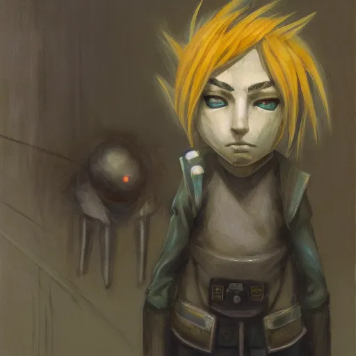 Image similar to a portrait of ezreal league of legends by shaun tan