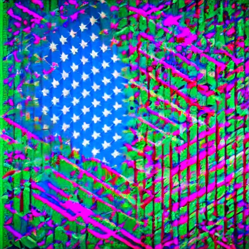 Image similar to the flag of a glitching society