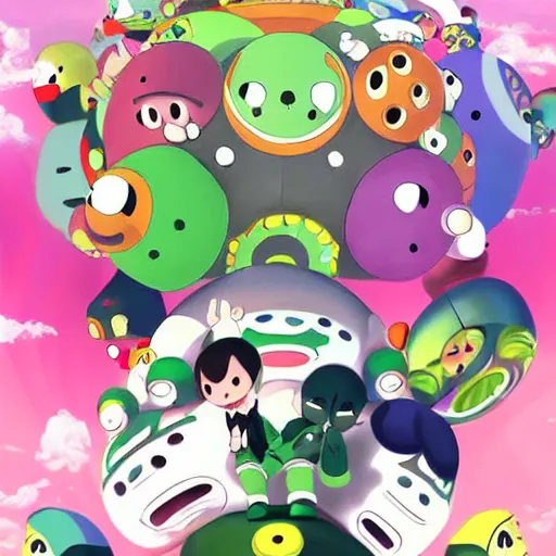 Image similar to award winning katamari damacy movie in the style of spirited away