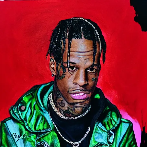 Prompt: travis scott made by Brittany Myers,