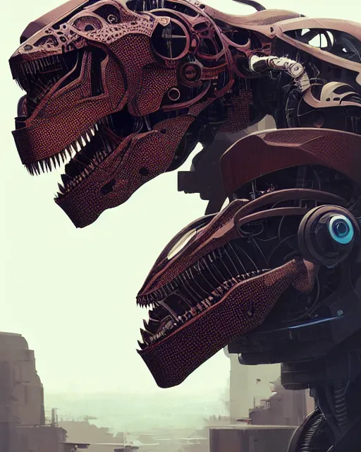 Prompt: mecha male t rex portrait, cyborg, intricate mechanical body, robot eyes, hyper realistic 3 d render by ilya kuvshinov, peter mohrbacher, greg rutkowski, ryohei hase, dramatic lighting, intricate, highly detailed, sharp focus, luminous, unreal engine, blender, artstation, masterpiece, ray tracing