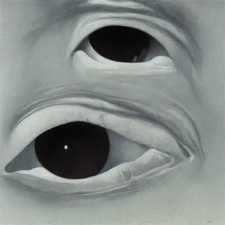 Image similar to closeup eye, Edward Hopper and James Gilleard, Zdzislaw Beksinski, Steven Outram highly detailed