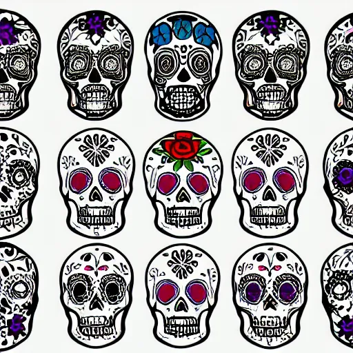 Image similar to day of the dead style skeloton graphic