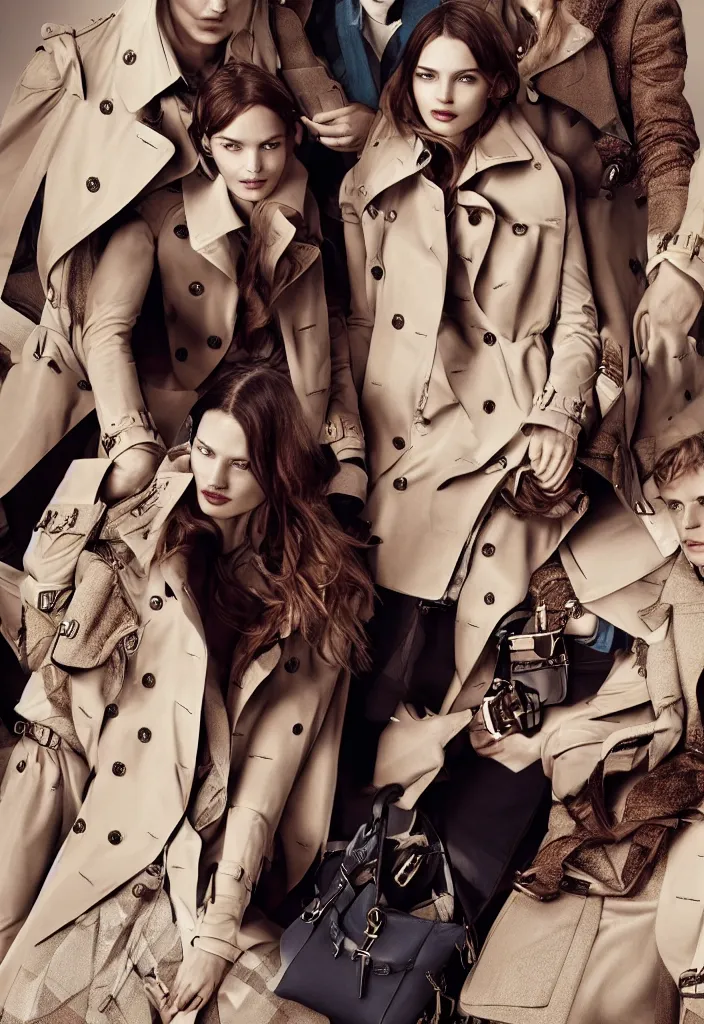 Prompt: Burberry advertising campaign