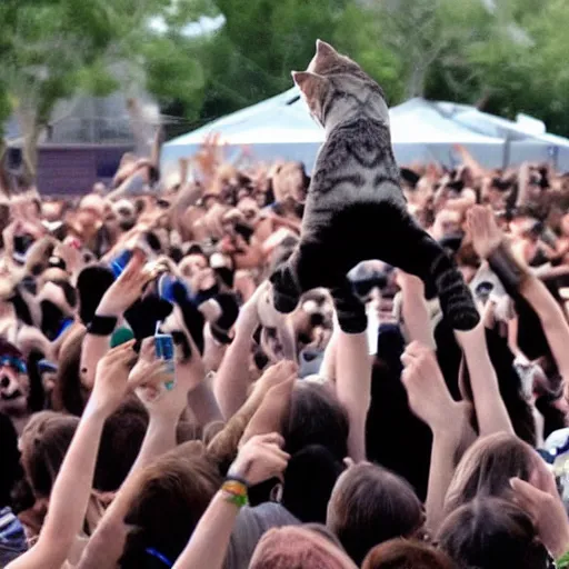 Image similar to stagediving cat