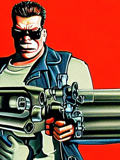 Image similar to terminator 2 starring shrek poster hd