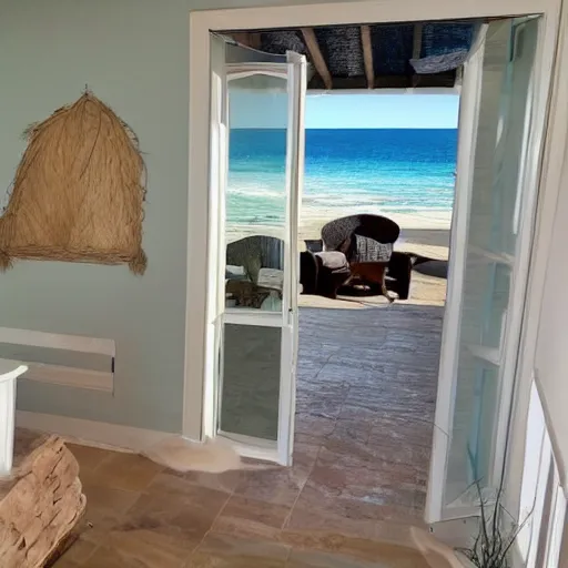 Prompt: I opened a portal to the beach in my house