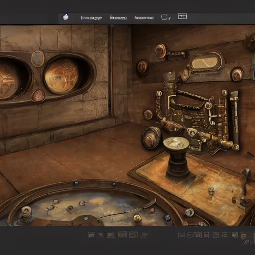 Image similar to Steam computer in ancient time, highly detailed, highly realistic, artstation