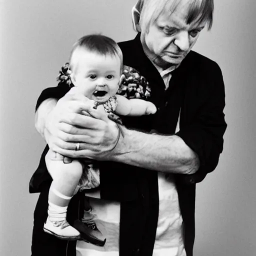 Image similar to mark e smith shaking a baby