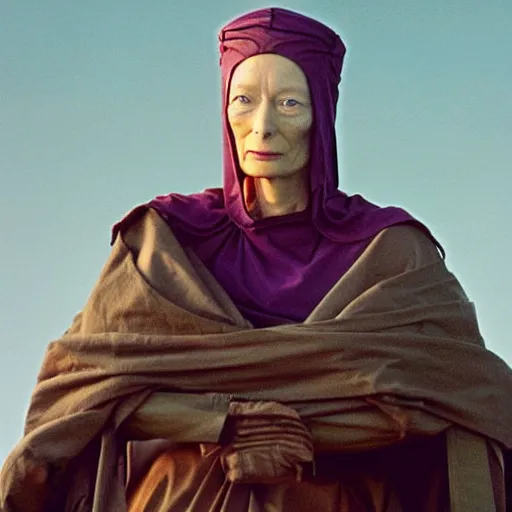 Image similar to tilda swinton as a bene gesserit from dune