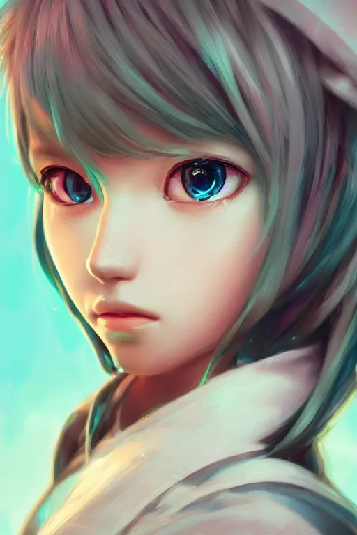 Image similar to beautiful, miku, digital painting, portrait , cinematic lighting, highly detailed, concept art, Atmosphere, illustration, smooth, sharp focus, editor's pickup, trending on artstation, trending on deviantart