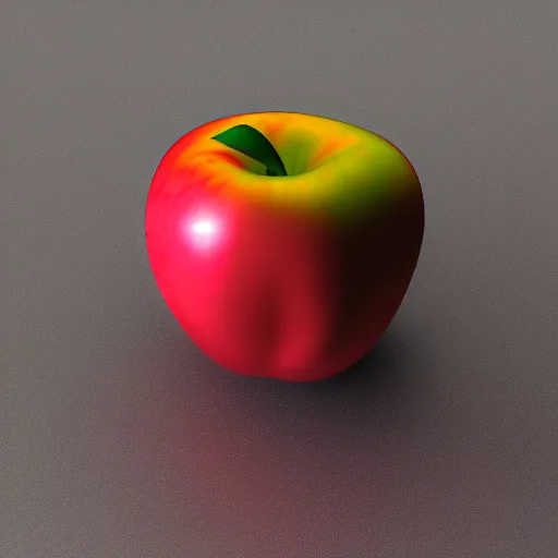 Image similar to A cinema4D render of an apple.