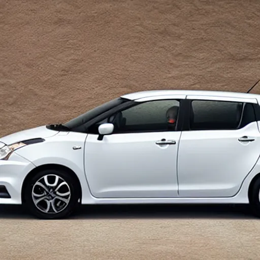 Image similar to a nissan tiida suzuki swift sport mix