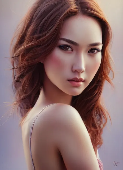 Image similar to photo of a gorgeous young woman in the style of stefan kostic, realistic, sharp focus, 8k high definition, insanely detailed, intricate, elegant, art by stanley lau and artgerm