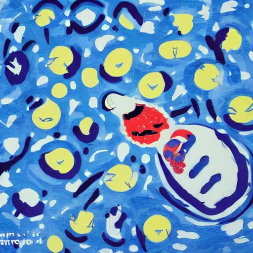 Image similar to Finnish art of exploding blue teeth