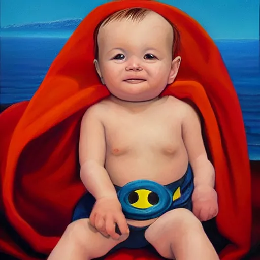 Prompt: portrait of a baby seal super hero, oil painting by alex ross