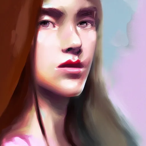 Image similar to girl, digital painting, artstation, portrait