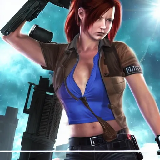 Image similar to claire redfield mixed with jill valentine