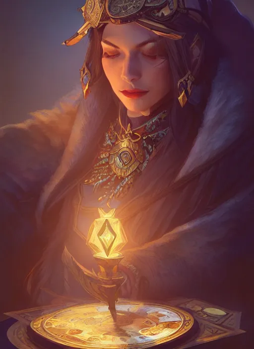 Prompt: level 1 4 owl wizard, d & d, fantasy, intricate, elegant, highly detailed, digital painting, artstation, concept art, matte, sharp focus, illustration, hearthstone, art by artgerm and greg rutkowski and alphonse mucha