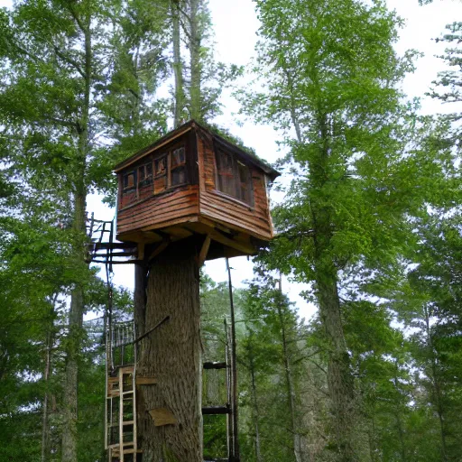 Image similar to tree house above clouds