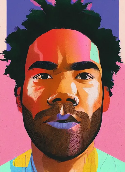 Image similar to portrait childish gambino, colourful!! by sachin teng, organic, cables, matte painting, geometric shapes, hard edges! graffiti, street art