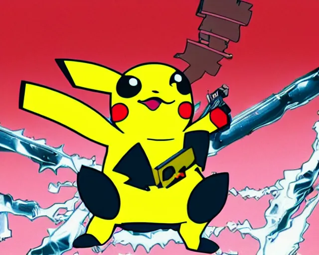 A Pikachu Holding A Gun And (online-video-cutter.c by Zeo009 on DeviantArt