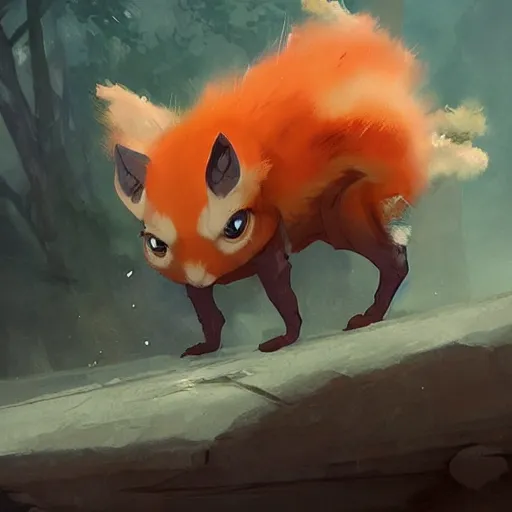 Prompt: vulpix, Greg rutkowski, Trending artstation, cinematográfica, digital Art